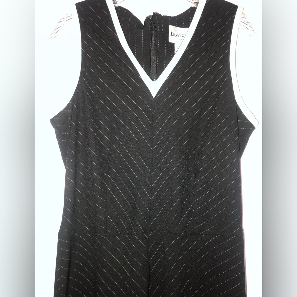 Danny & Nicole Maxi Pinstripe Chevron Dress 14